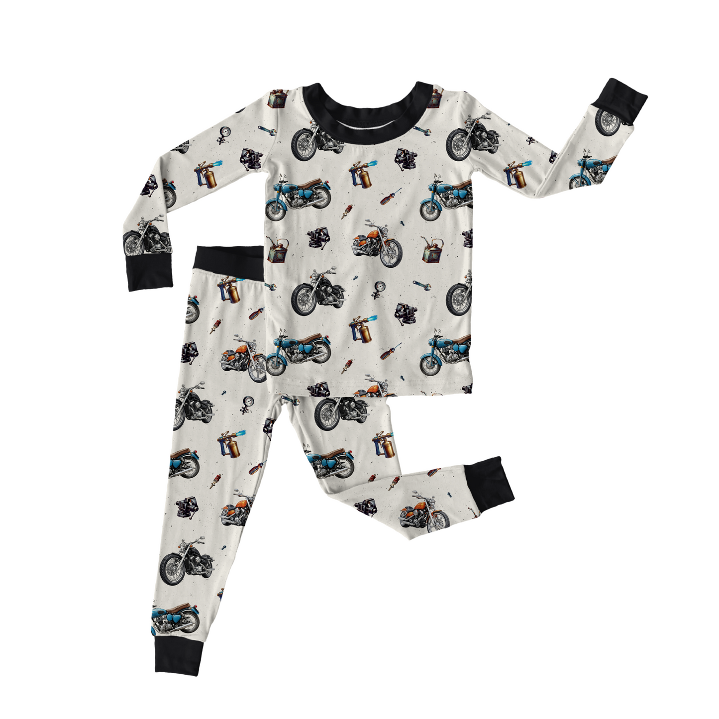 PRE ORDER Children's PJ Set - Motorcycle