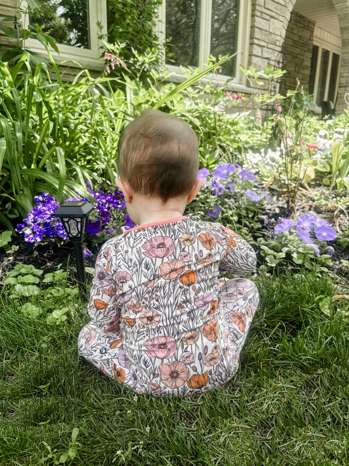 Infant Zip Romper - Flora
