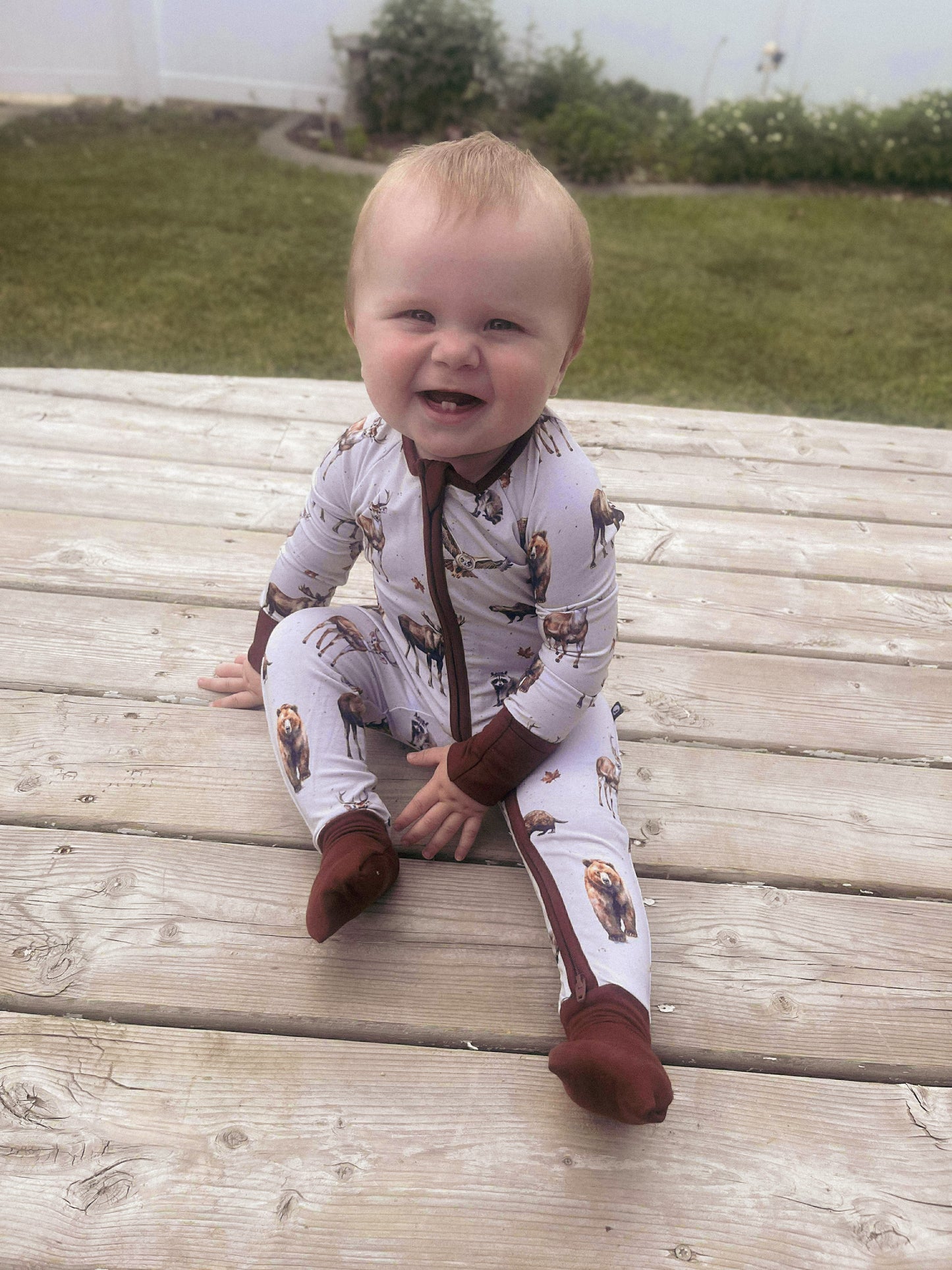 Infant Zip Romper - True North