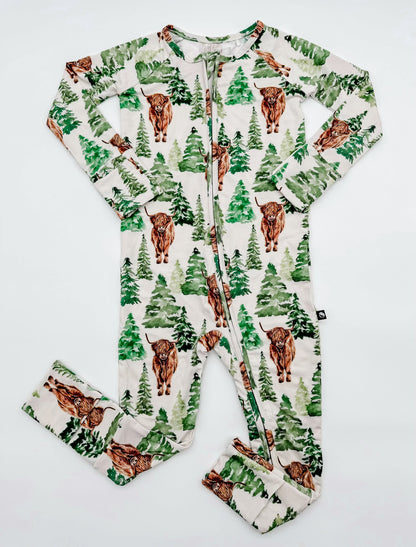Infant Zip Romper - Evergreen Dreams