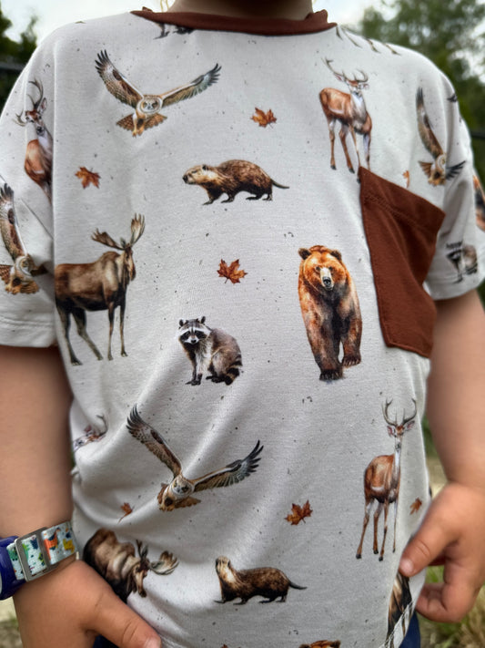 Children's  Boxy Pocket Tee - True North