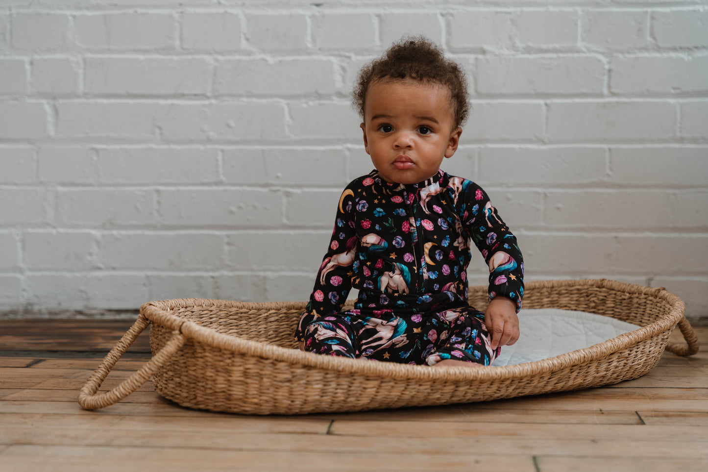 Infant Zip Romper - Unicorns
