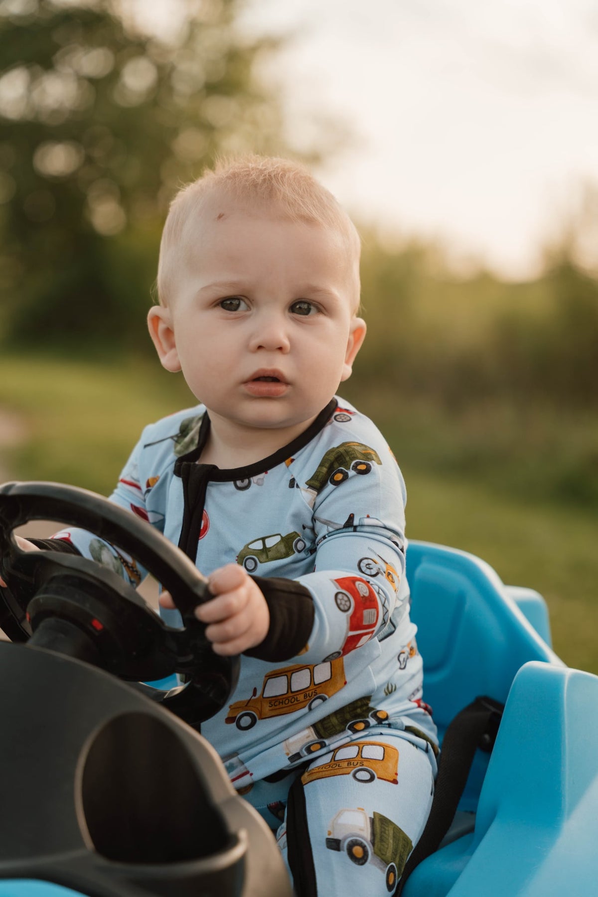 Infant Zip Romper - Rush Hour