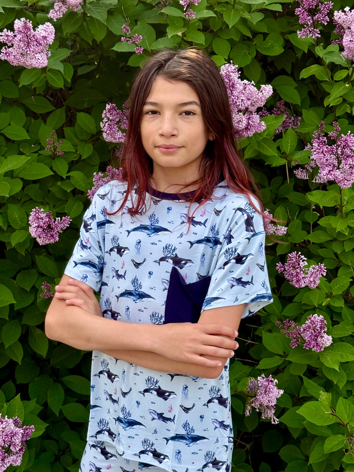 Children's Boxy Pocket Tee - Fins