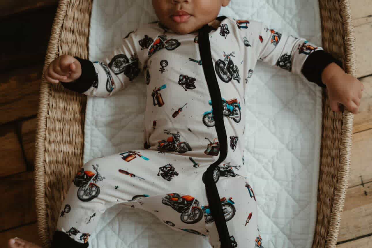 Infant Zip Romper - Motorcycle
