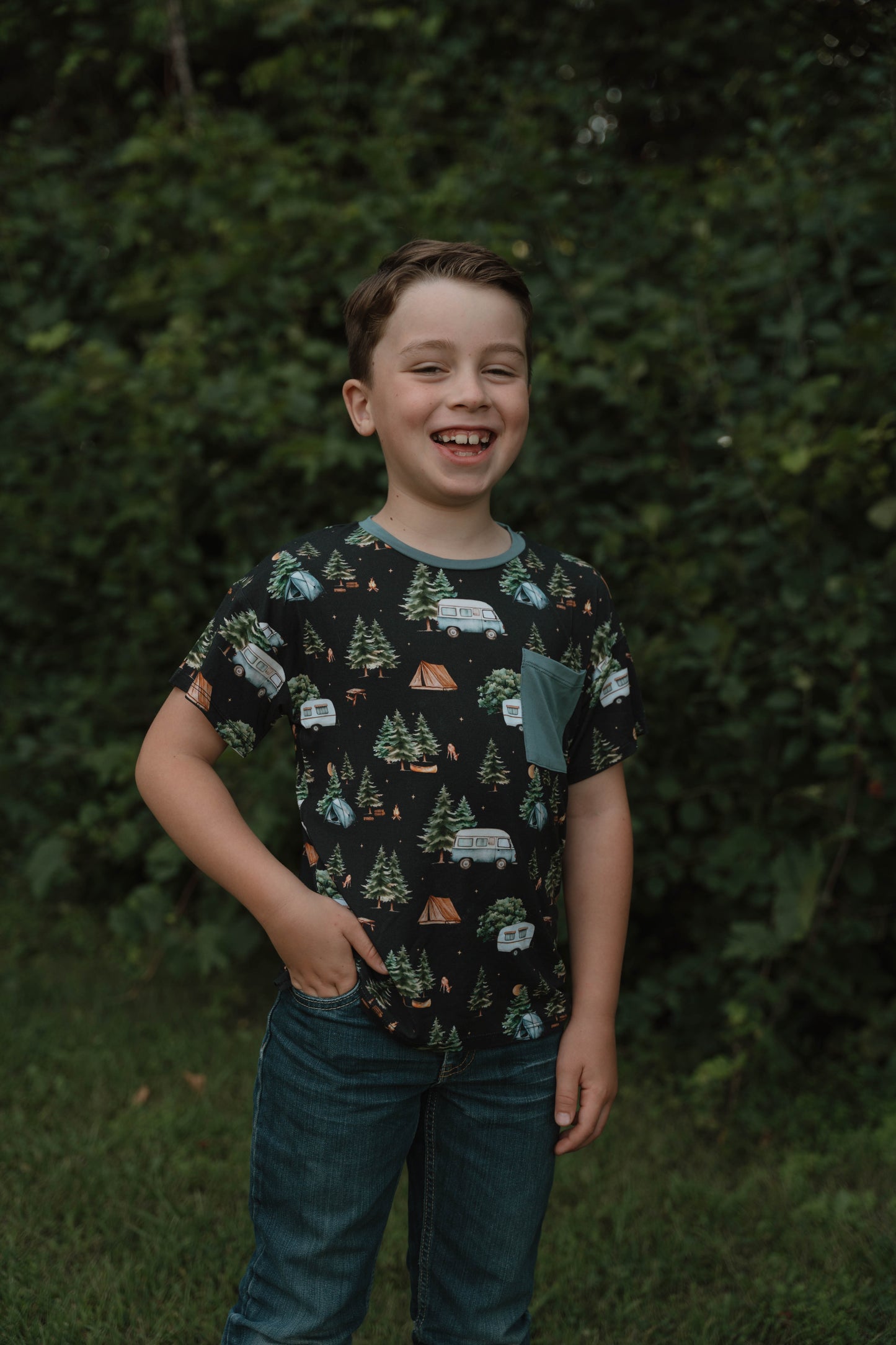 Children's Boxy Pocket Tee - Camp