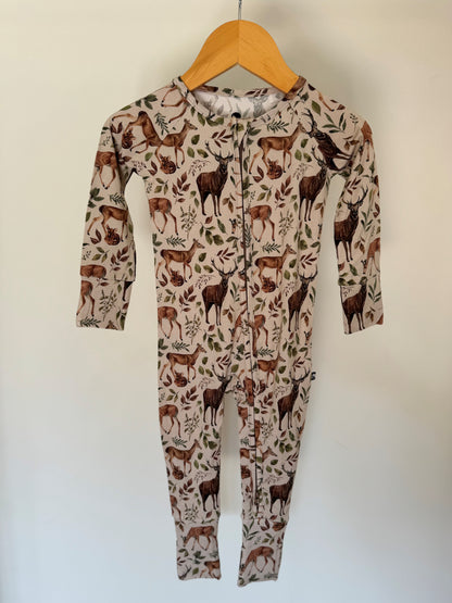 Infant Zip Romper - Forest Fauna