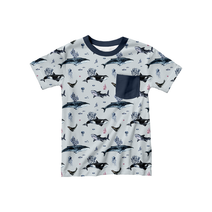 Children's Boxy Pocket Tee - Fins