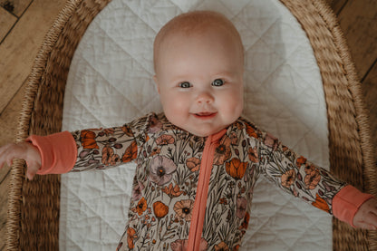 Infant Zip Romper - Flora