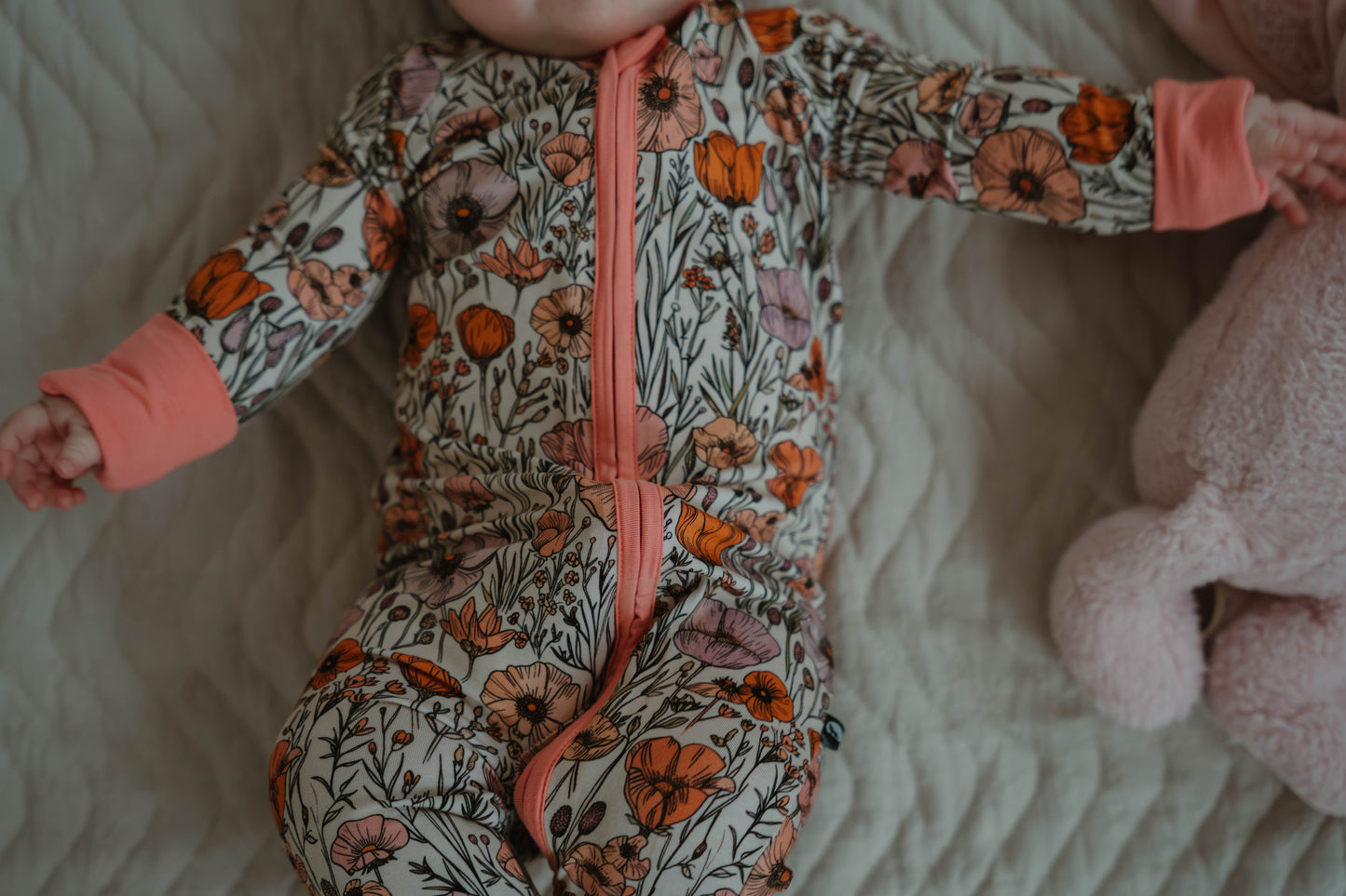 Infant Zip Romper - Flora