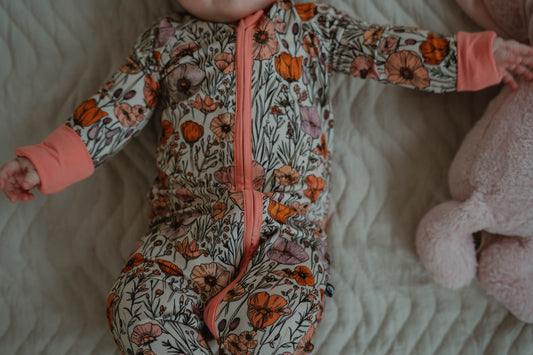 Infant Zip Romper - Flora