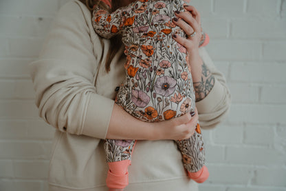 Infant Zip Romper - Flora