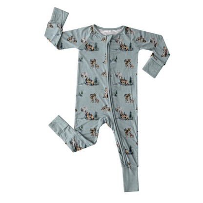 Infant Zip Romper - Wolfepack